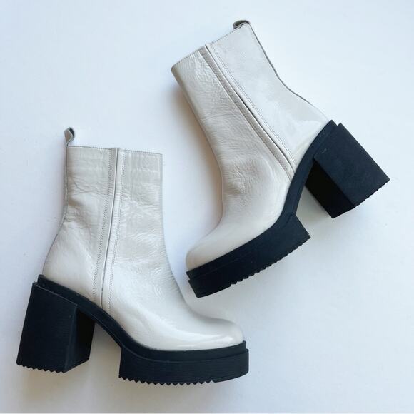 Steve Madden Patent Leather Block Heel Platform Boot - Picture 5 of 12